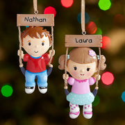 Kids on Swing Ornament