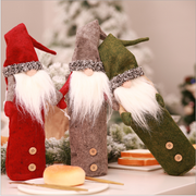 Christmas Wine Bottle Cloth, Champagne Bottle Cloth