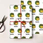 Personalized Name Wrapping Paper,Christmas Wrapping Pape，Gift Wrapping,