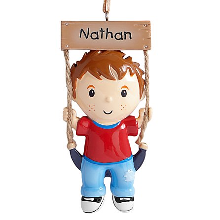 Kids on Swing Ornament