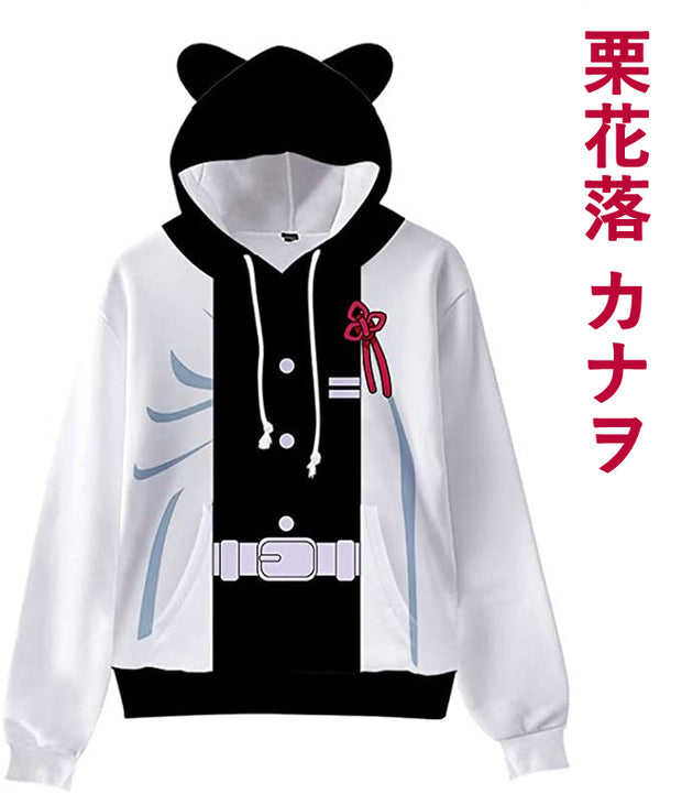 ★鬼滅の刃風★子供用 キッズ パーカー 猫耳 長袖 ジャケット コート コスチューム 男の子 女の子 柔らかい