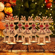 Personalised Freestanding Reindeer, Family Christmas Decoration, Place Names Setting Decoration