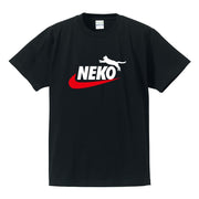 【名入れ対応】遊び心いっぱいのパロディTシャツ おもしろパロディTシャツ 「NEKO」ジョーク/スポーツ/メンズ/レディース/tshirts/サイズS〜2XL