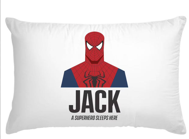 PERSONALISED PillowCase Superhero Any Name Print Gift for Kids Bedroom Decoration Boys and Girls