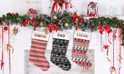 Personalised Christmas Stocking,Christmas Stockings，Designs - Embroidered Name