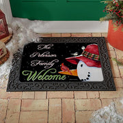 Custom Doormat Christmas Gift Family Doormat Snowman Doormat