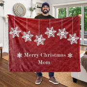 Custom CHRISTMAS SNOWMAN BLANKET with Nickname & Kids Names