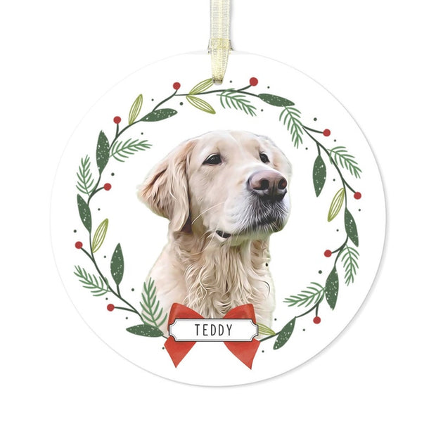 Custom Dog Ornament Made from Photo, Dog Ornament Personalized, Gift for Dog Mom, Pet Portrait Ornament, Custom Cat Christmas Ornament
