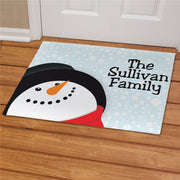 Custom Snowman Doormat with Family Name,Christmas Gift，