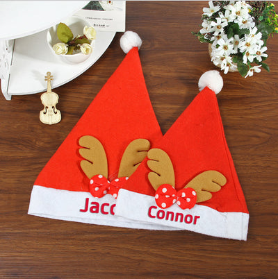 New Custom Name Christmas Santa Hat for Kids