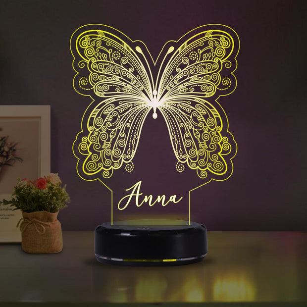 Personalized Butterfly Acrylic Light