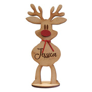 Personalised Freestanding Reindeer, Family Christmas Decoration, Place Names Setting Decoration