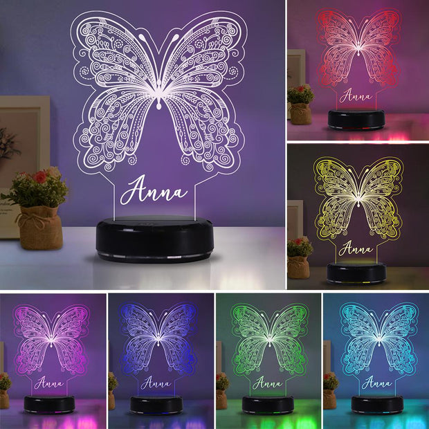 Personalized Butterfly Acrylic Light