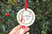 Personalised Family Stocking Christmas Decoration Christmas Bauble, Family Christmas, Stockings, Nutcracker, Gift, Names, Ornament