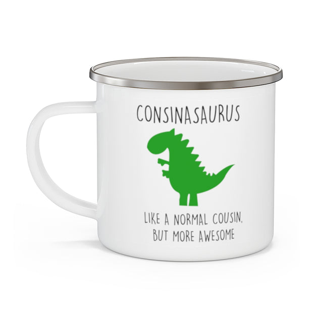 Custom Name Dinosaur Children's Enamel Campfire Mug - Made in USA