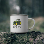 Custom Name Monster Truck Children's Enamel Campfire Mug - Made in USA