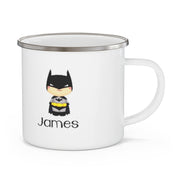 Personalized Name Hero Kid's Enamel Campfire Mug -Made in USA