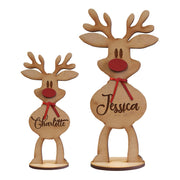 Personalised Freestanding Reindeer, Family Christmas Decoration, Place Names Setting Decoration